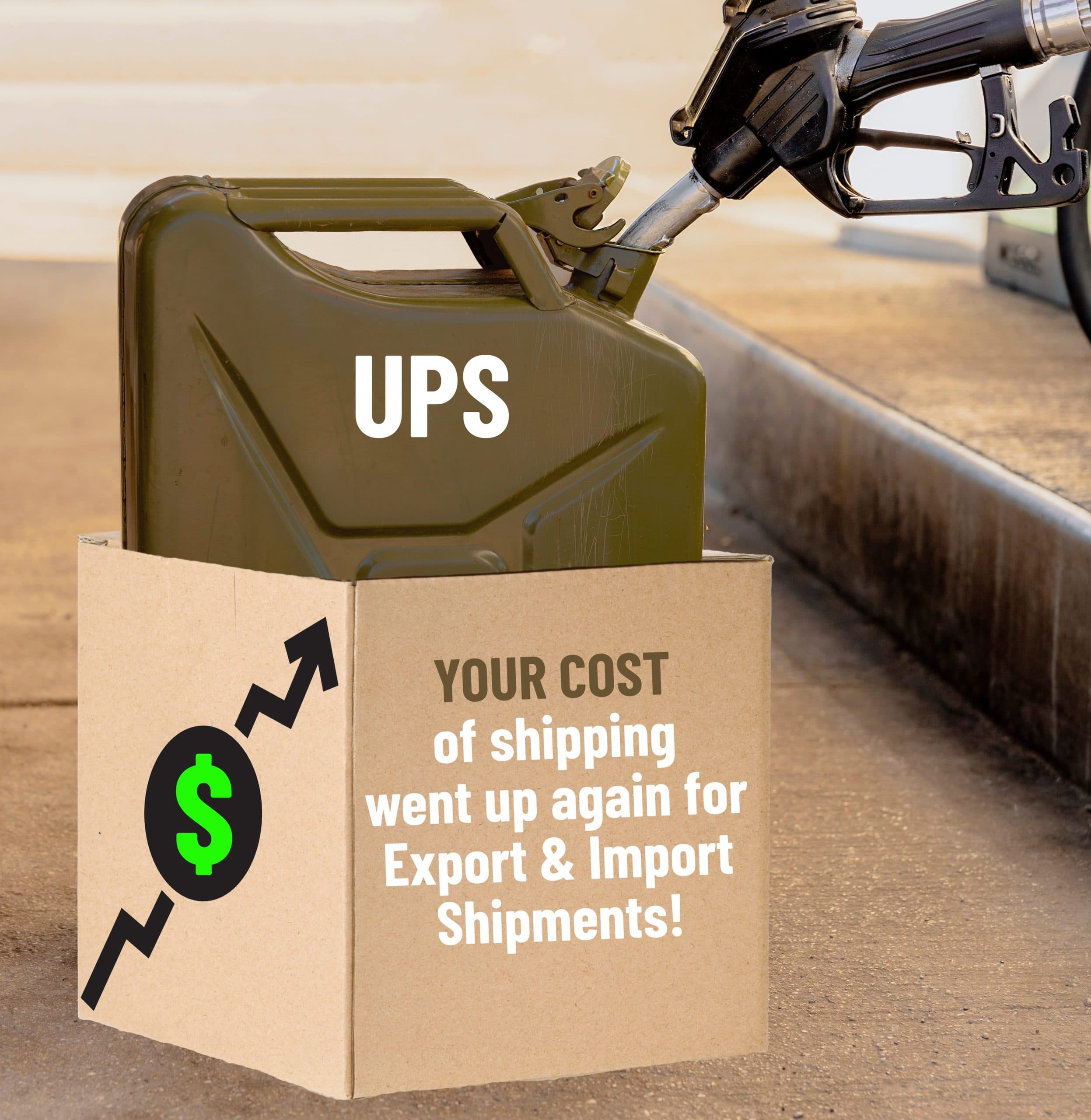 UPS gas can in a box.
