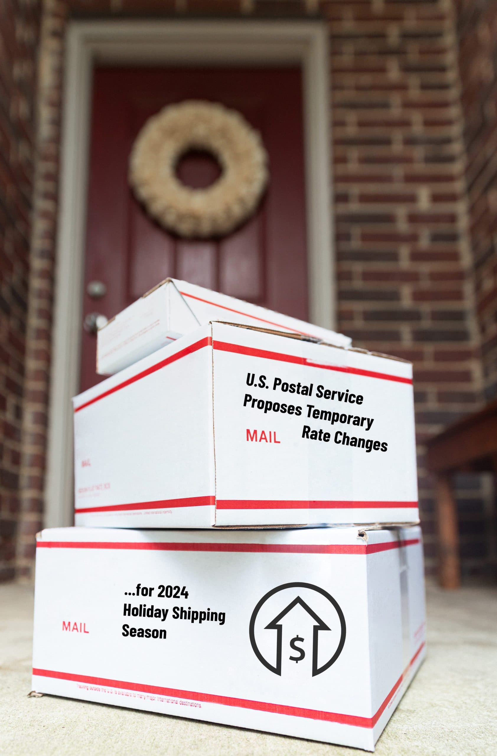 USPS Packages on front door step.