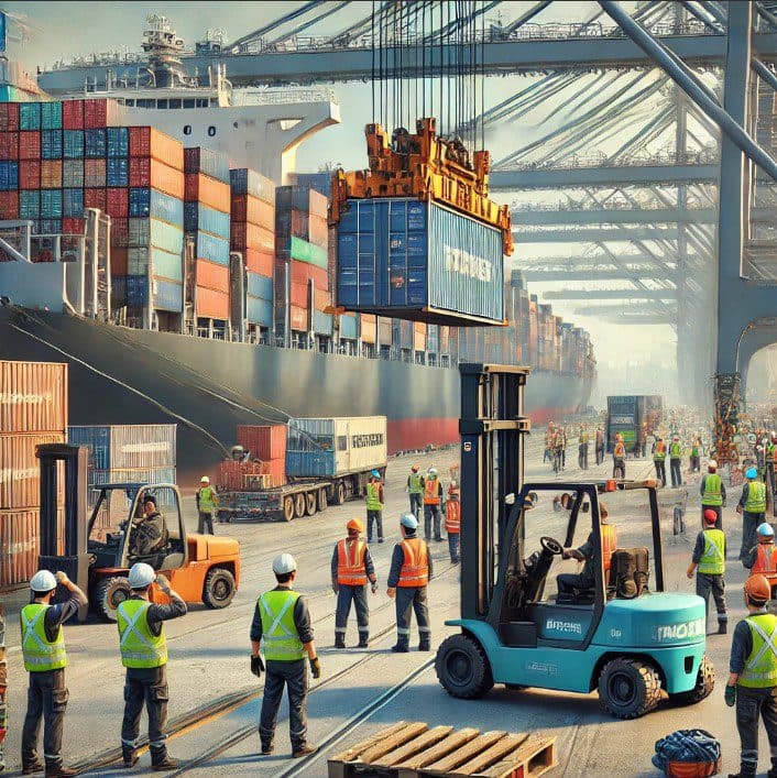 Docker Workers working at the docks